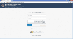 Website Buku pelaut online - Login