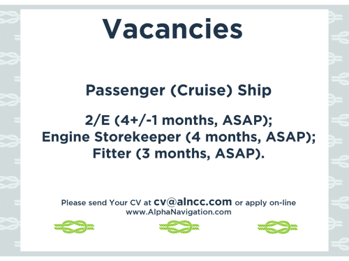 Cruise Crew Vacancy