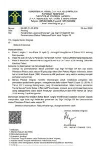 Surat Edaran Penghentian cap sign on off & status pelaut