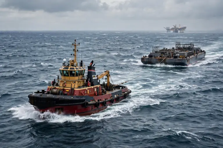 Tugboat di laut lepas